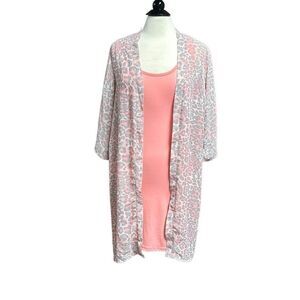 Hot Kiss Women’s Tank Dress & Leopard Kimono Set Size Large NEW